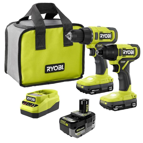 ONE+ 18V Cordless 2-Tool Combo Kit w/ Drill/Driver, Impact Driver, Batteries, Charger, & 4.0 Ah HIGH PERFORMANCE Battery