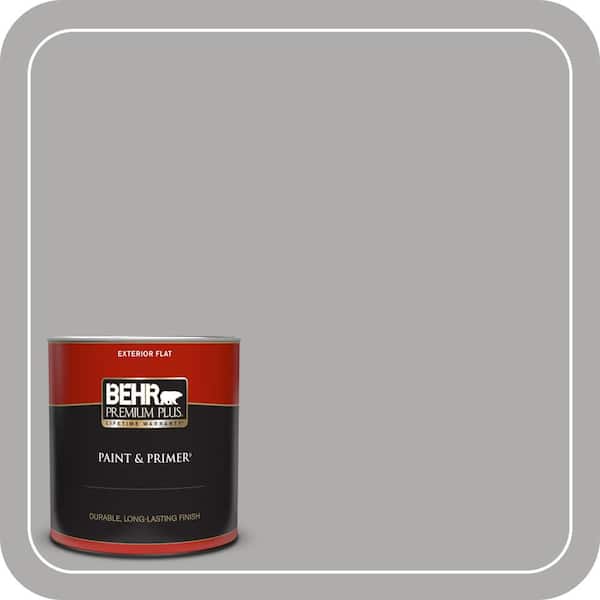 BEHR PREMIUM PLUS 1 qt. Home Decorators Collection #HDC-NT-27A Soft Pebble Flat Exterior Paint & Primer