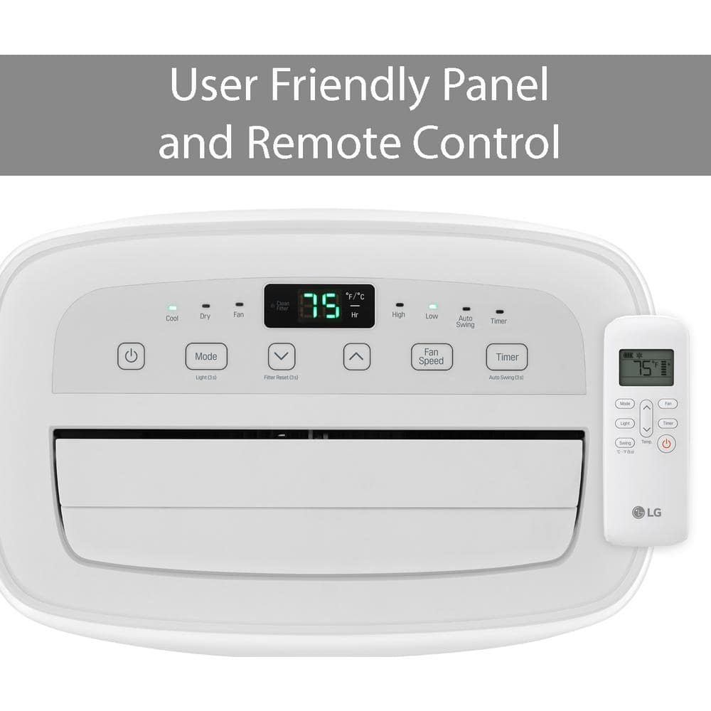 LG 6,000 BTU White Portable Air Conditioner with Remote