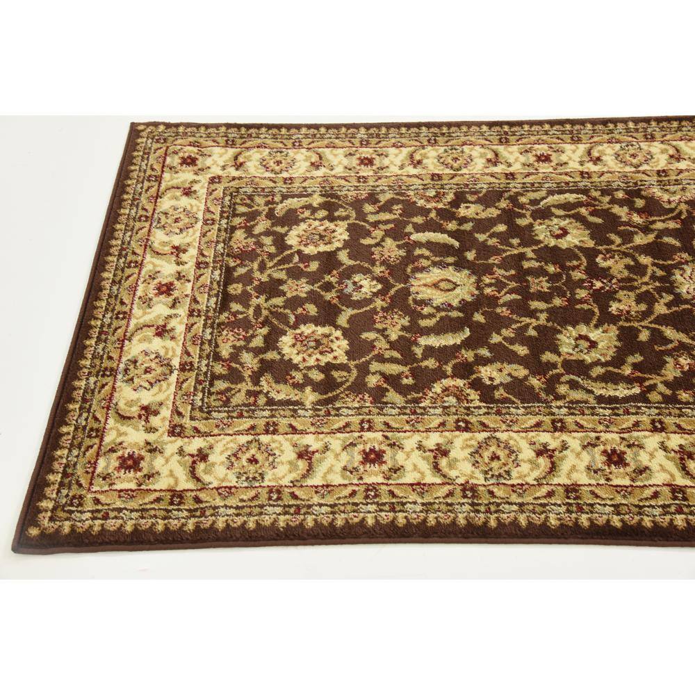 Elegant Floral Essence 6' x 9' Brown Synthetic Area Rug