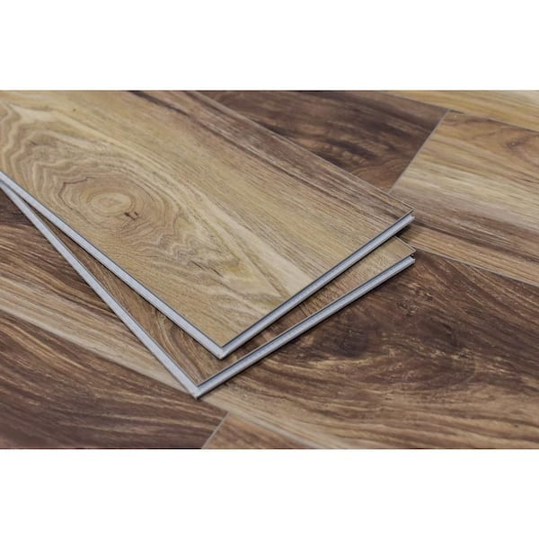 Montserrat Take Home Sample - Veritas Enriched Cedar 20 MIL x 7 in. W x 60 in. L Click Lock Waterproof Vinyl Plank Flooring