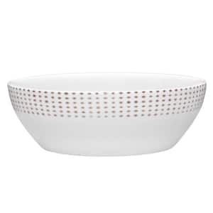 Khaki Hammock 10-1/2 in., 96 fl. oz. Khaki Porcelain Round Vegetable Bowl