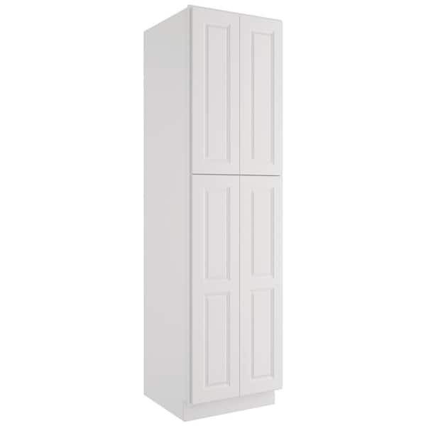 HOMEIBRO 24-in W X 24-in D X 84-in H in Traditional White Plywood Ready to Assemble Floor Wall Pantry Kitchen Cabinet