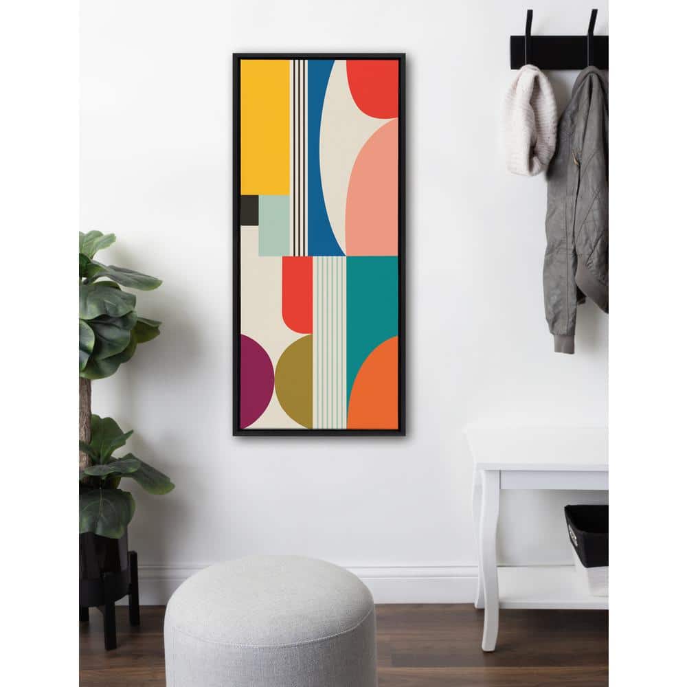 Sylvie Multicolor Abstract Mid-Century Modern Canvas Art