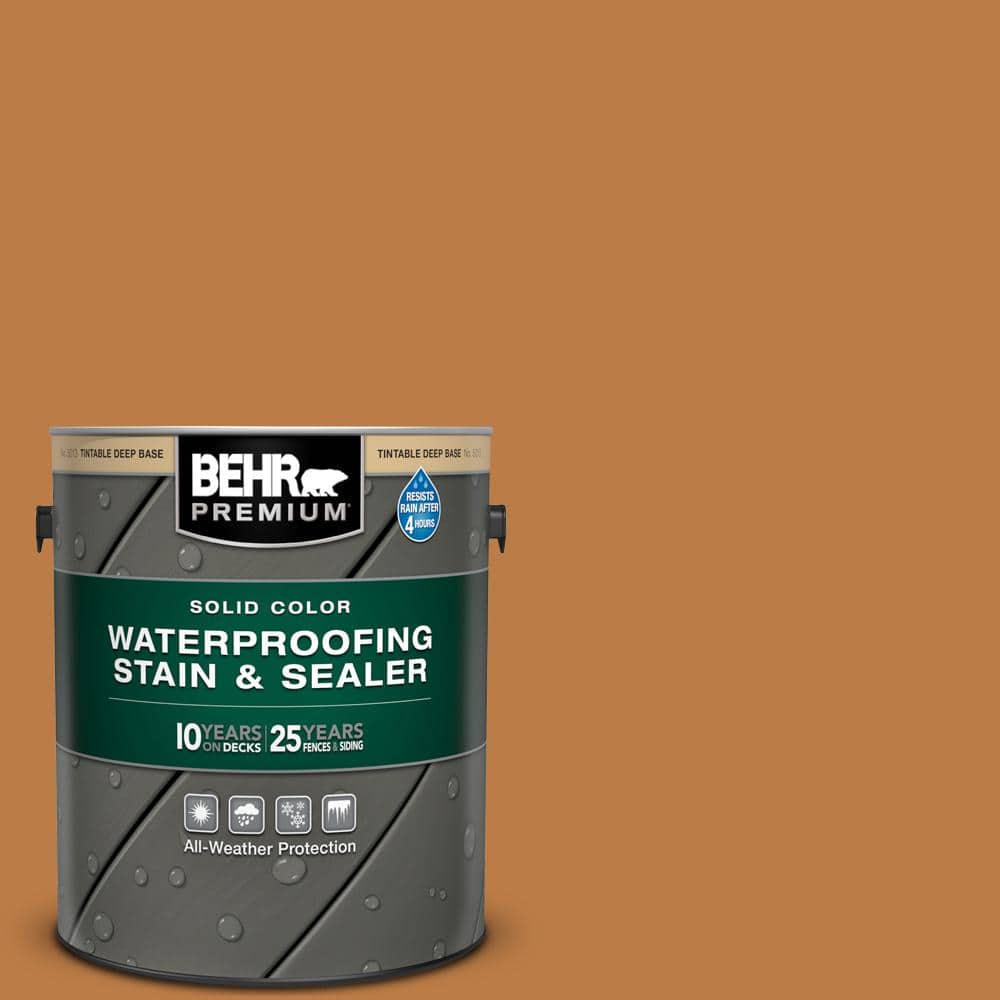 1 gal. #SC-140 Bright Tamra Solid Color Waterproofing Exterior Wood Stain and Sealer