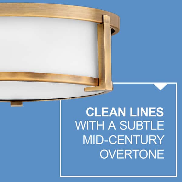 HINKLEY - Lowell 16.0 in. 3-Light Brushed Bronze Flush Mount