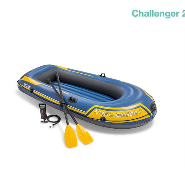 INTEX Challenger2 大人２人用ボート オール&ポンプのセット Intex Challenger 2-Inflatable 2-Person with Oars and Air