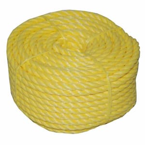 3/8 in. x 100 ft. Twisted Polypro Rope Coilette in Yellow