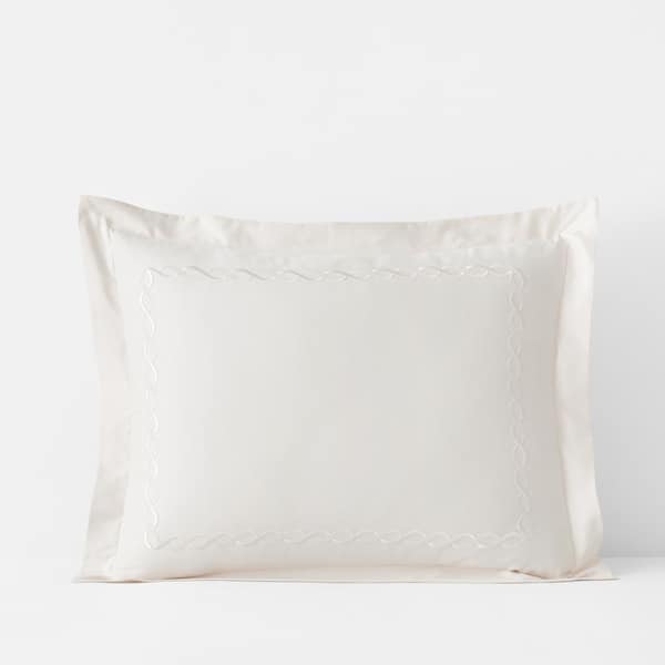The Company Store Legends Luxury Marcella Cream Egyptian Cotton Sateen King Sham
