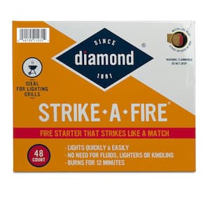 Strike-A-Fire Fire Starters Strikes Like a Match for Lighting Grills Fireplaces and Firepits (48-Pack)