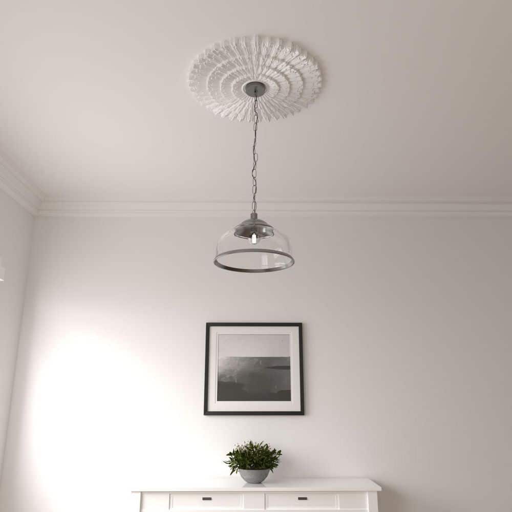 Eryn Primed White Urethane Ceiling Medallion, 24.75" Diameter