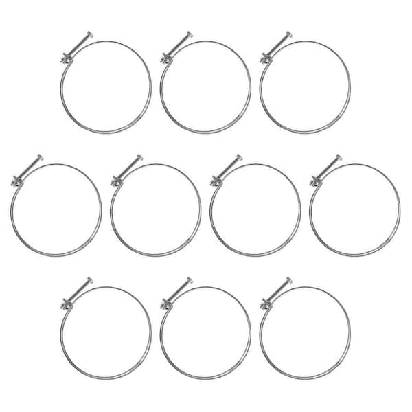 5 in. Double Wire Adjustable Carbon Steel Hose Clamp for Dust Collection Hose, Dryer Vent Hose and HVAC Air Hose (10PK)