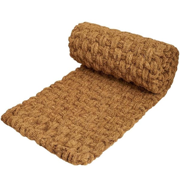 17 in. x 6 ft. Natural Hand-Woven Coco Coir Roll Mats Garden Pathway Walkway Snow Mats