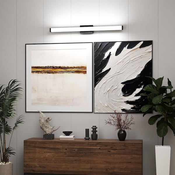41 in.1-Light Black LED Vanity Light Bar Dimmable Wall Sconce Modern Bathroom Light Fixture Over Mirror Cool White Light