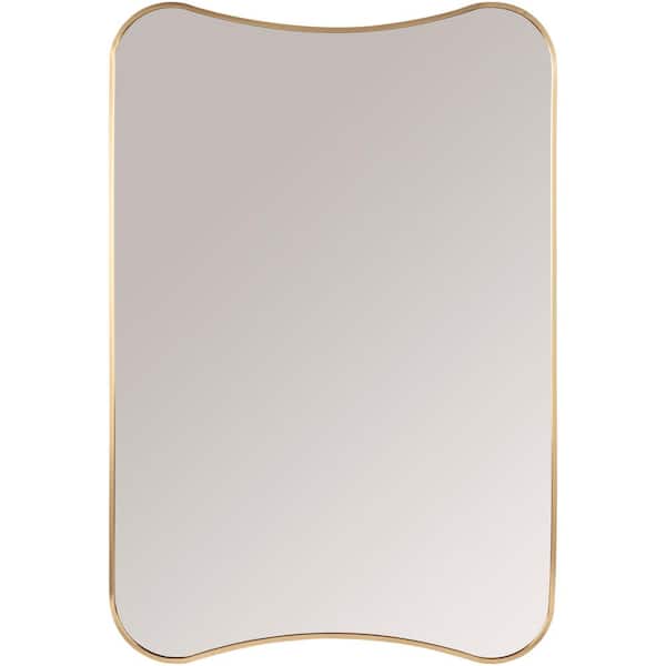 Livabliss Bellona 36 in. x 24 in. Gold Framed Decorative Mirror