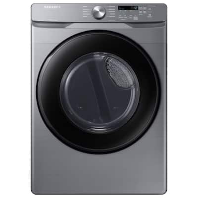 7.5 cu. ft. Stackable Vented Electric Dryer with Sensor Dry in Platinum