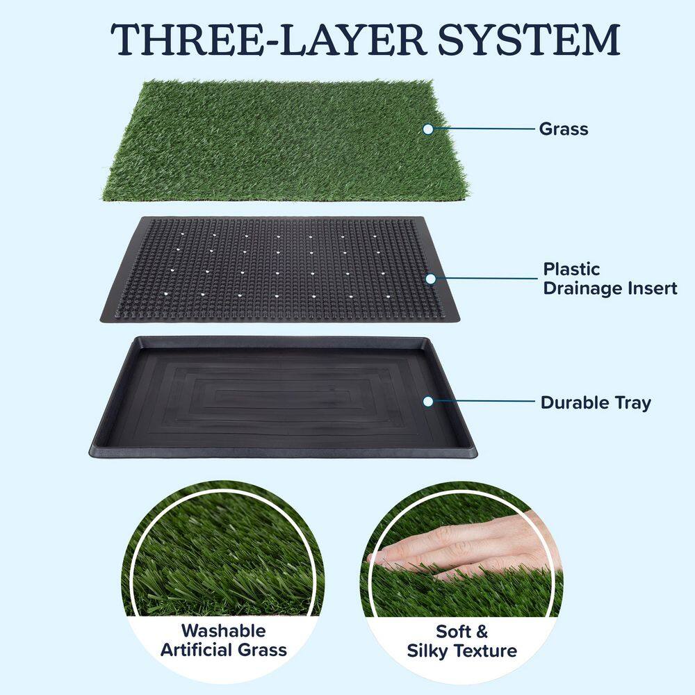 Medium Artificial Grass Puppy Potty Trainer with Tray