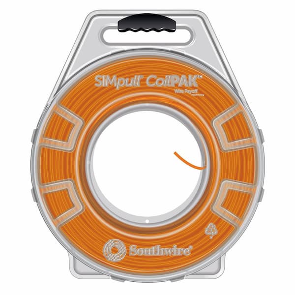600 ft. Orange/Gray-Orange Stripe 10/2 Sol CU CoilPAK SIMpull THHN Wire