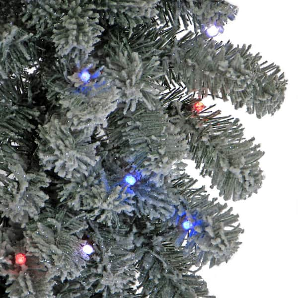 National Tree Company 9 ft. Snowy Morgan Spruce Garland with Twinkly LED Lights