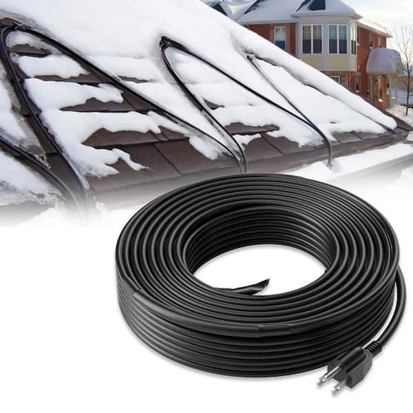 80 ft. Pipe Heat Cable Self-Regulating 5W/ft to 8W/ft Heat Tape IP68 120-Volt for 2 in. to 3 in. Pipes Roof Protection