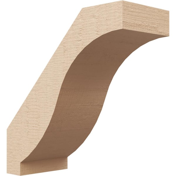 5 in. x 12 in. x 12 in. Baker Rough Cedar Woodgrain Timberthane Polyurethane Knee Brace, Primed