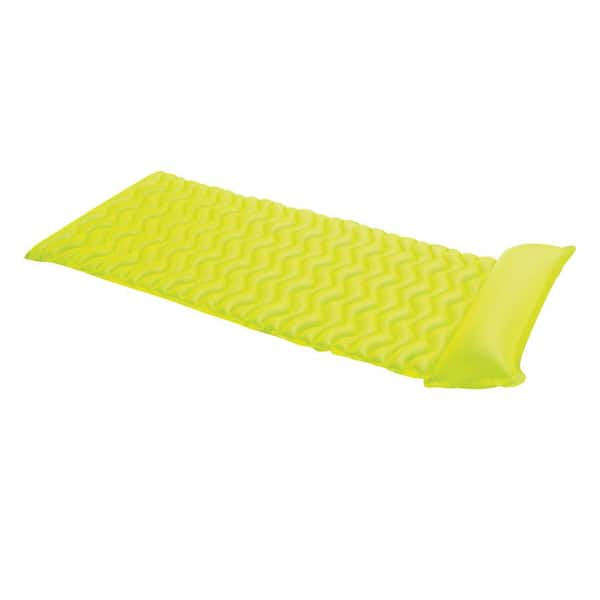 Pink and Orange Tote 'N Float Wave Mat Floating Swimming Pool Lounger with Headrest in Yellow (5-Pack)