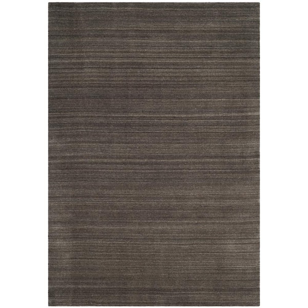 SAFAVIEH Himalaya Charcoal Doormat 3 ft. x 5 ft. Striped Solid Color Area Rug