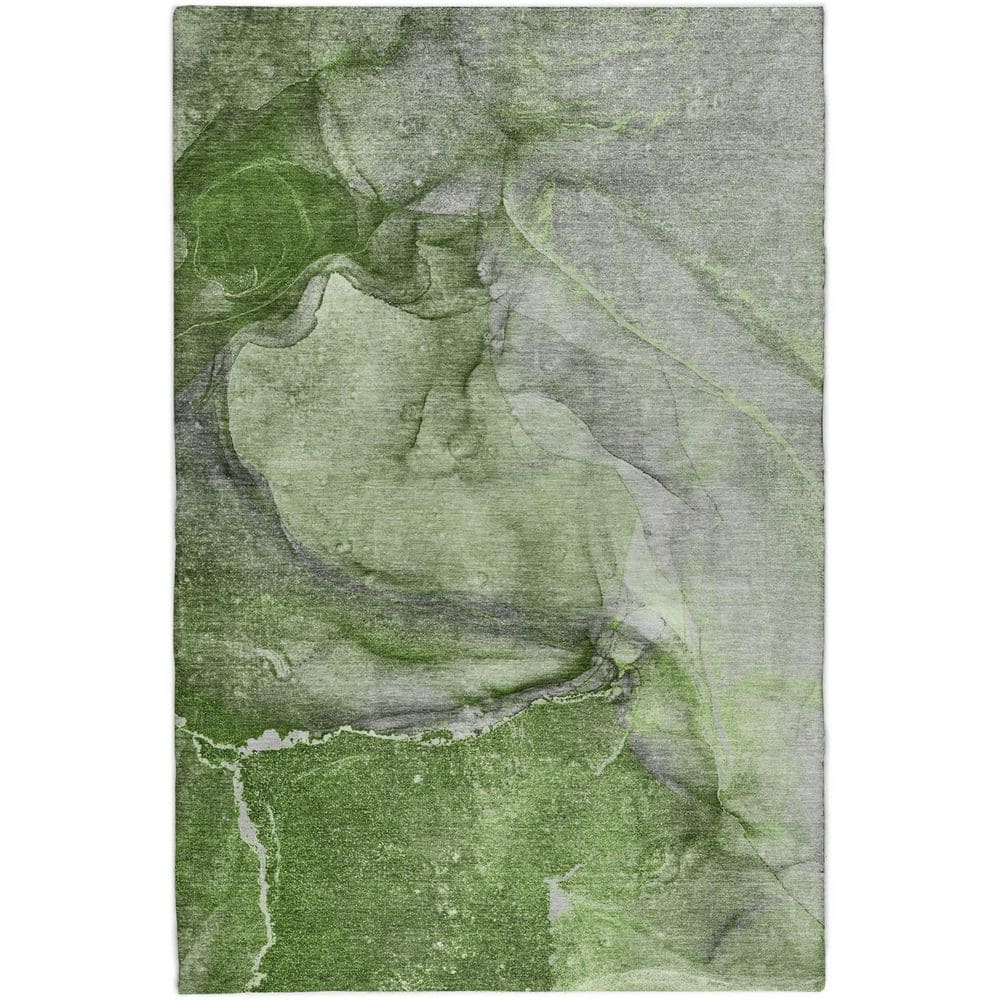 Dream Shag Premium Machine Washable Abstract ADS524 Olive 9 ft. x 12 ft. Area Rug price history on PriceWatchPro