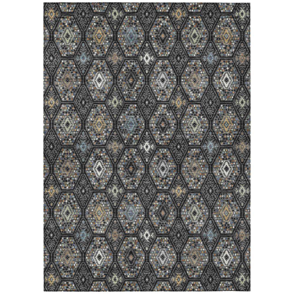 Chantille Machine Washable Indoor/Outdoor Abstract ACN2471 Black 8 ft. x 10 ft. Area Rug price history on PriceWatchPro