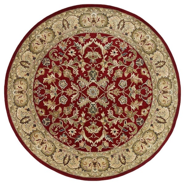 Kaleen Mystic William Red 8 ft. x 8 ft. Round Area Rug