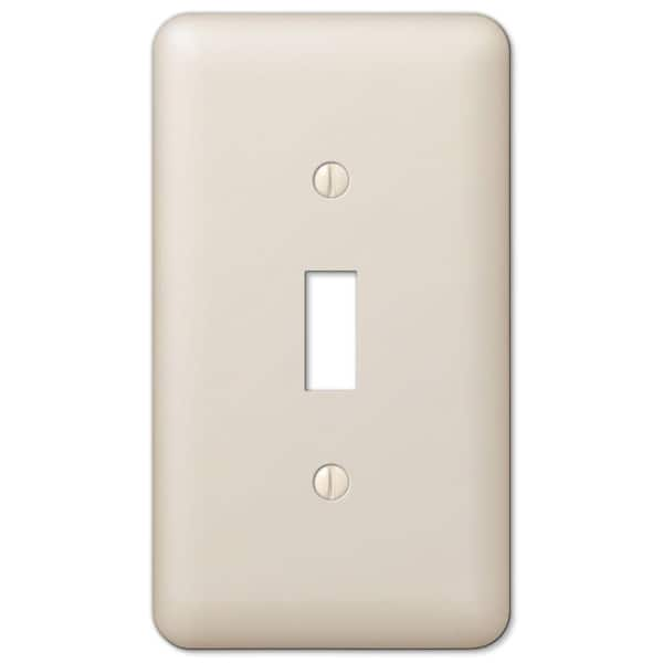 Hampton Bay Declan 1 Gang Toggle Steel Wall Plate - Almond