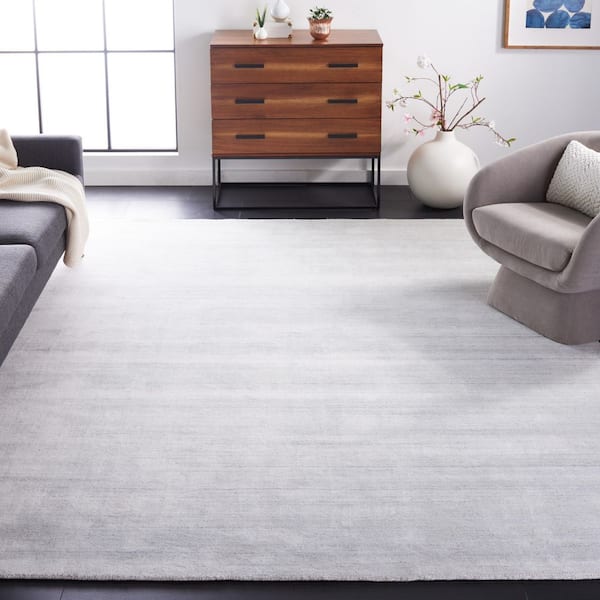Mirage 10 ft. x 14 ft. Silver Solid Color Area Rug