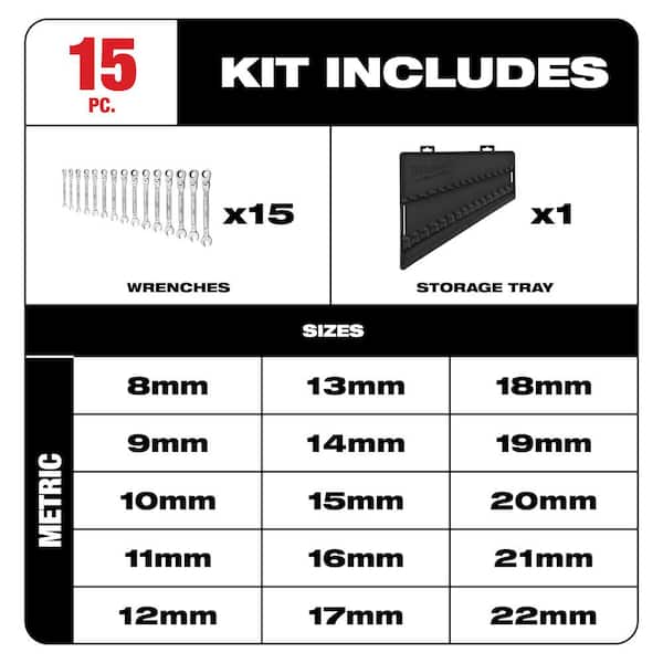 SAE/Metric Combination Ratcheting Wrenches with 1/2 in. Drive SAE/Metric Ratchet & Socket Mechanics Tool Set (77-Piece)