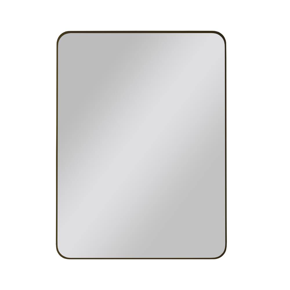 24 in. W x 36 in. H Rectangular Metal Framed Wall Bathroom Vanity Mirror in Black Hangs Horizontally or Vertically price history on PriceWatchPro