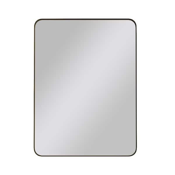 Cesicia 24 in. W x 36 in. H Rectangular Metal Framed Wall Bathroom Vanity Mirror in Black Hangs Horizontally or Vertically