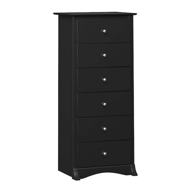Prepac Sonoma 6-Drawer Black Chest of Drawers