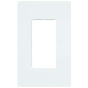 Claro 1 Gang Decorator/Rocker Wallplate, Gloss, White (1-Pack)