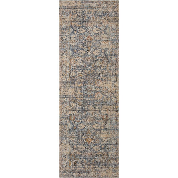 Angela Rose Blake 2 ft. 7 in. x 8 ft. Navy/Multi Transitional Runner Rug