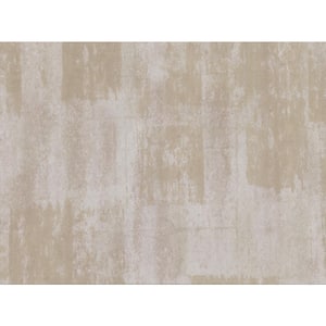 Blythe, Pollit Champagne Distressed Texture Paper Non-Pasted Wallpaper Roll (covers 75.6 sq. ft.)