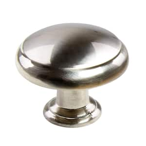 1-3/16 in. Satin Nickel Traditional Round Cabinet Knob (10-Pack)