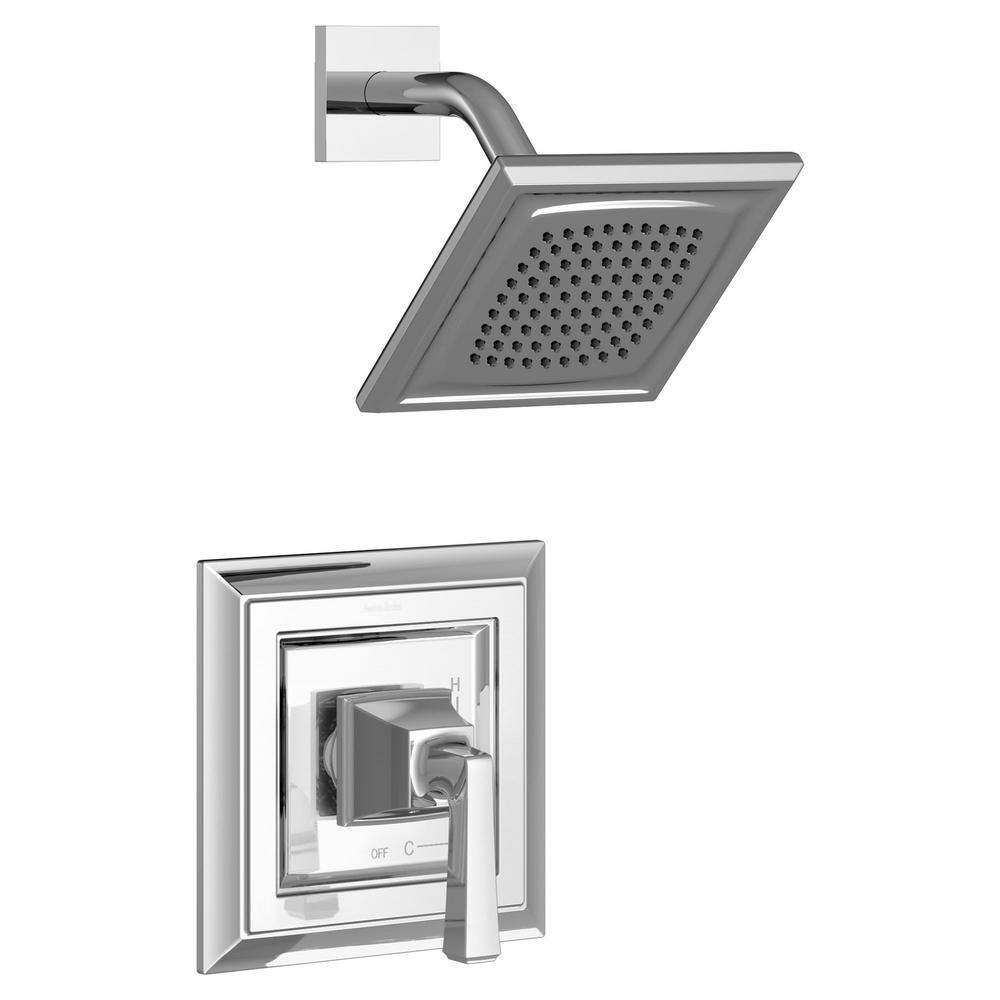 Polished Chrome Square Wall Mounted Rain Shower Head