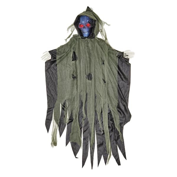 Unbranded 72 in. Hanging Light Up Reaper with Covered Face Halloween Prop