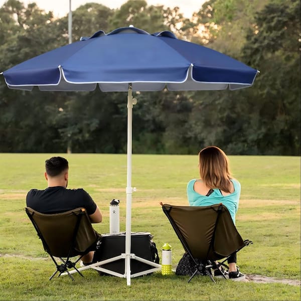 light weight umbrella for patio PURPLE LEAF 10ft Durable Outdoor Umbrella, UV Umbrella, Navy Blue, Garden Sun Umbrella base is required and sold separately. Treasure Garden 13-ft Outdoor Patio