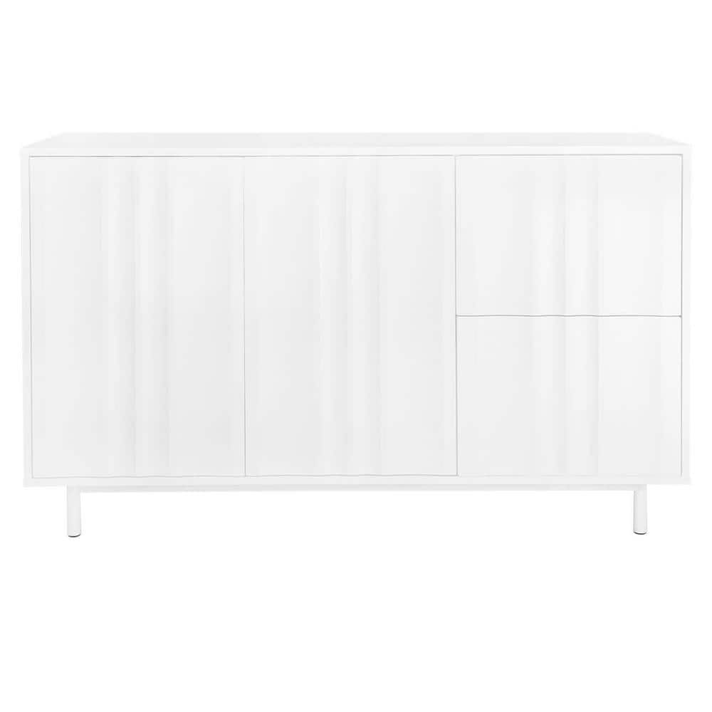 47.2 in. W x 15.7 in. D x 29.5 in. H White Linen Cabinet with 2-Doors and 2