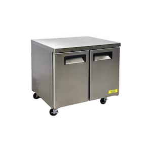 36.2 in. 8 cu. ft. Commercial Undercounter Freezer EUC36F Stainless