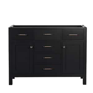 Laguna 48 in. W x 18 in. D x 35 in. H Bath Vanity Cabinet without Top in Black