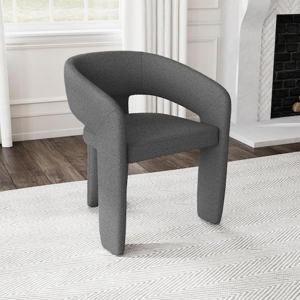 Coaster Eudora Grey Fabric Boucle Upholstered Dining Side Chair (Set of 2)