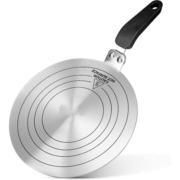 Stainless Steel Induction Adapter Plate for Electric Gas Glass Cooktop with Heat Diffuser for Moka Pot Saucepan