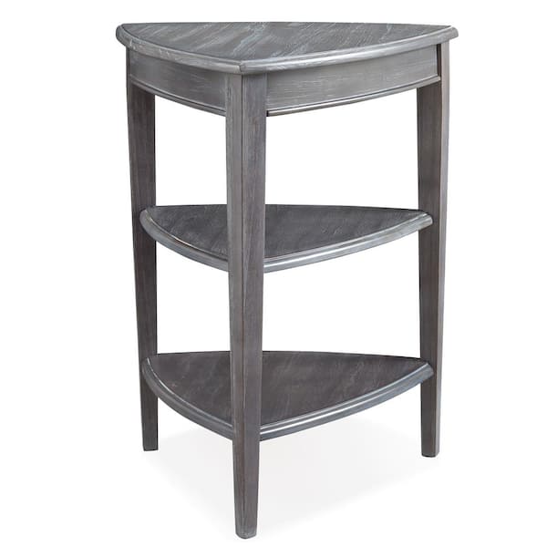 Leick Home Favorite Finds 27 in. Rustic Gray Shield Tier Table