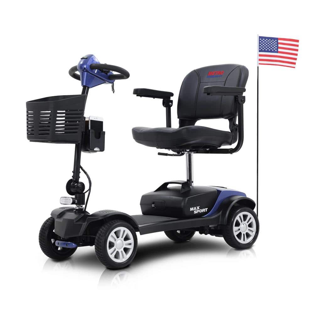 Aoibox 4-Wheel Mobility Scooter in Blue SNPH003IN090 - The Home Depot